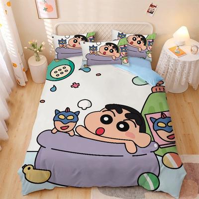 Bettwäsche-Set Crayon Xiaoxin Bettbezug Kissenbezug Niedlich Zimmer Cartoon Schlafzimmer Dekoration Teenager Kind Erwachsener Bettwäsche-Set 200x200cm
