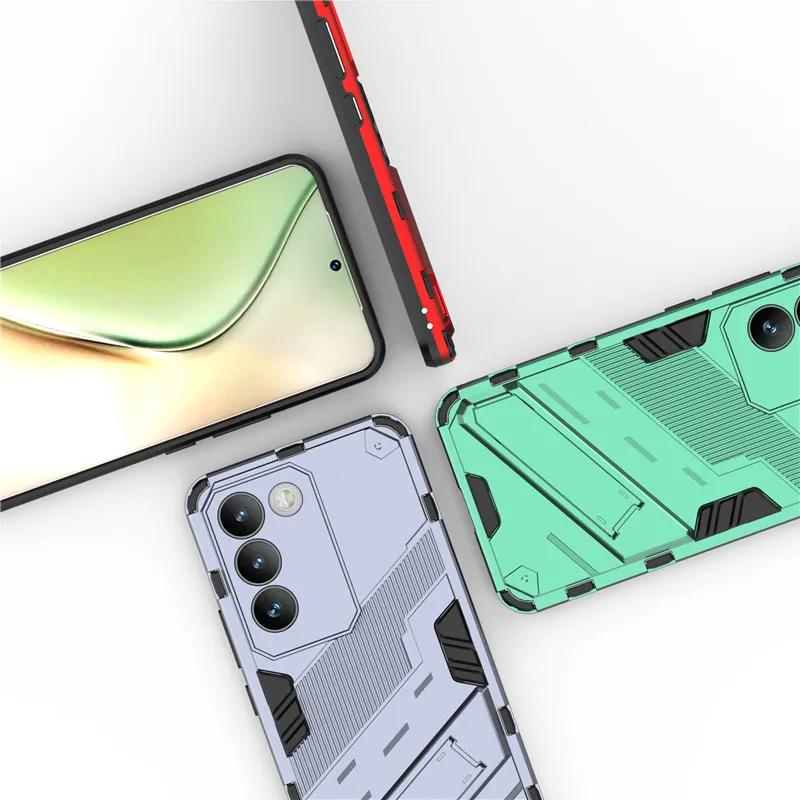 For Vivo Y200e Y100 (IDN) 5G Armor Shockproof Phone Case Back Cover Magnetic Kickstand Anti-Fall Protect Coque Cases
