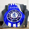 Custom Name Chelsea Heart London Crest Blanket for Couch & Bed, Plush Cozy Fuzzy Blanket Super Soft & Warm Blankets for Fall and Winter. 0908267