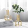 1 Set Of Gold Wrought Iron Metal Vase Hydroponic Container Test Tube Vase Living Room Illustration Decoration Flower Decor
