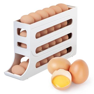Portauova automatico a 4 strati con rotelle per cucina, frigorifero, distributore di uova, contenitore per conservare le uova in cucina