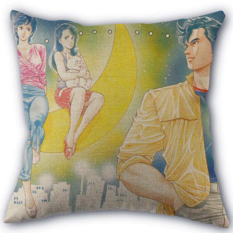 Custom Pillowcase City Hunter High Quality Home Textile Cotton Pillow Cover Wedding Decorative Pillow Cover Square 45X45cm 01-11