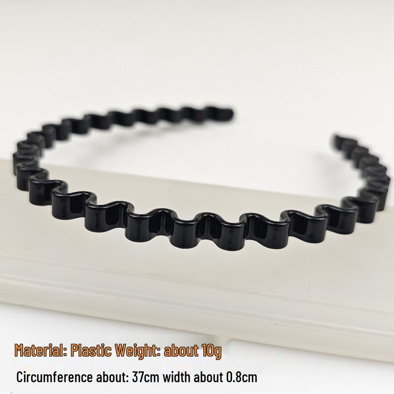 Women's Non-slip Black Headband with Teeth for Face Washing & Facial Masks