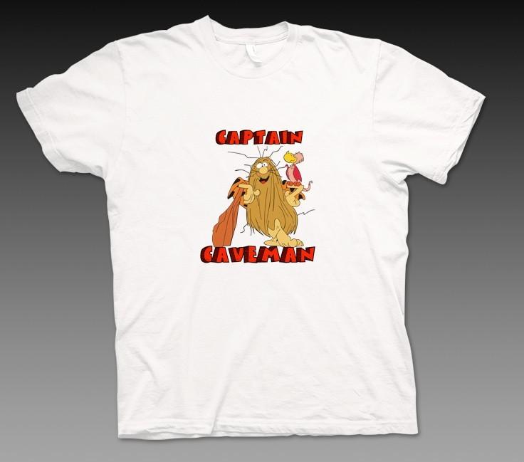 Captain Caveman Cartoon Retro Graphic T Shirt Unisex T-Shirt XXL