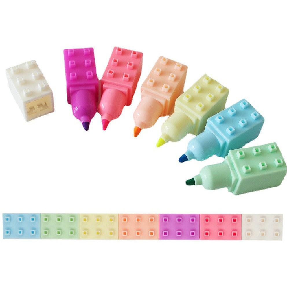 Colorful Animal-Themed Stress Relief Markers: Flexible Decompression Art Supplies for Kids with Sleeves and Fluorescent Planner Pens.