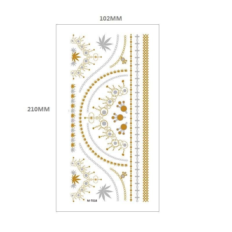 Bronzing Tattoo Sticker Water Transfer Mt Metal Waterproof Tattoo Sticker Party Party Amazon Wind Tattoo