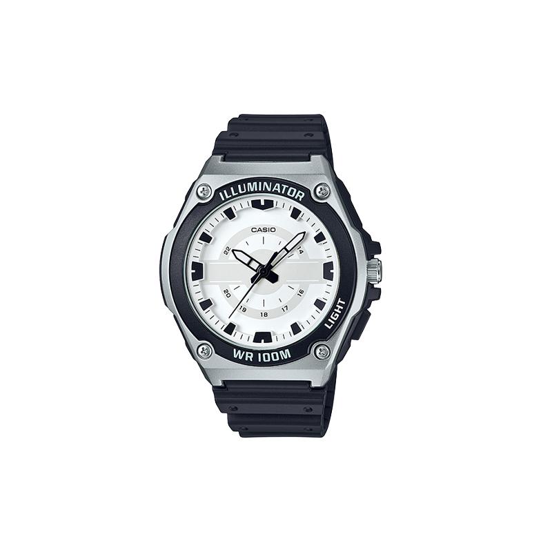 

Casio CASIOYOUTH series-disc three-hand series 100 meters waterproof quartz movement resin strap Japanese and Korean watch men s watch MWC-100H-7A білий