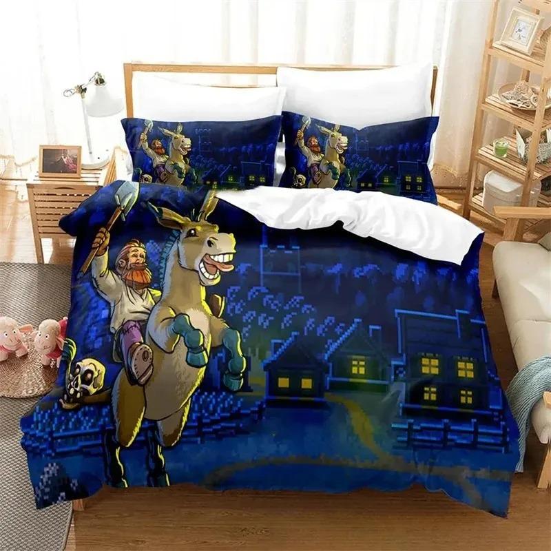 Game Graveyard Keper Beding Set,Soft Duvet Cover Warm Comforter Bed Linen Set Comfortable Quilt Cover Pilowcase,King Quen Twin Sized Dimensions Young