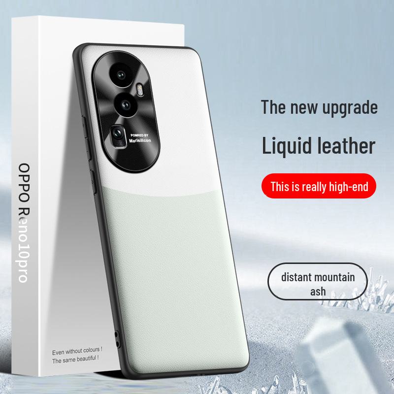 Pouzdro na mobilní telefon Reno 10 Pro - Ochranný kryt z tekuté kůže proti pádu, K dispozici doprava po kuse.