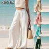 Damenmode, lässig, einfarbig, bedruckt, Hosen und Caprihosen
