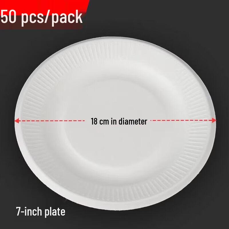 White Disposable Round Paper Plates