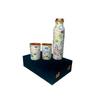 Copper Water Bottle 1 Ltr | Copper Water Bottle with Glass Set | Meena Work | 100% Pure | Leak-Proof | 2 Water Glass 300ml Each | Best for Gifting