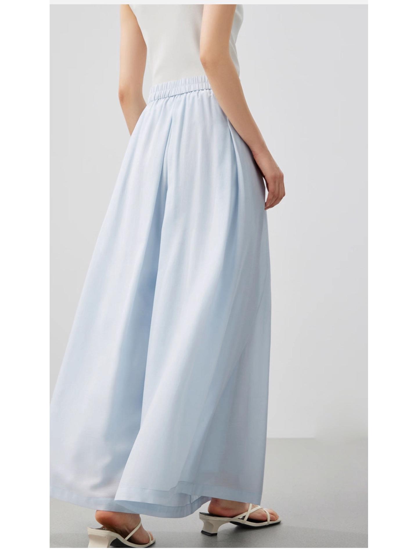 2025 Autumn Must-Have Acetate Pleated A-Line Culottes Medium
