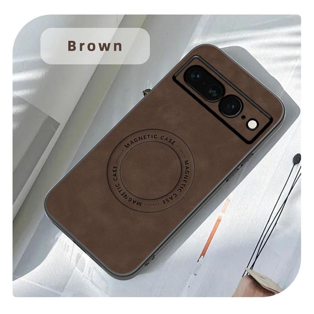 Premium Retro Leather Grain TPU Case for Google Pixel 7 Pro Anti‑Drop Business Phone Shell