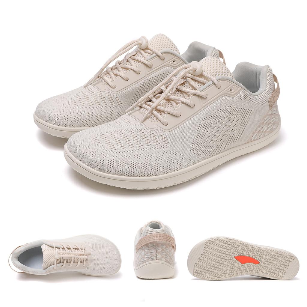 Unisex Casual Lace-Up Round Toe Sneakers Lightweight Breathable Mesh Upper Flexible Sole Comfortable Fit Suitable for Wide Feet