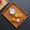 Vassoio da Cena Multifunzionale Grande in Legno con Manico per Colazione Frutta Cibo Caffè Tè