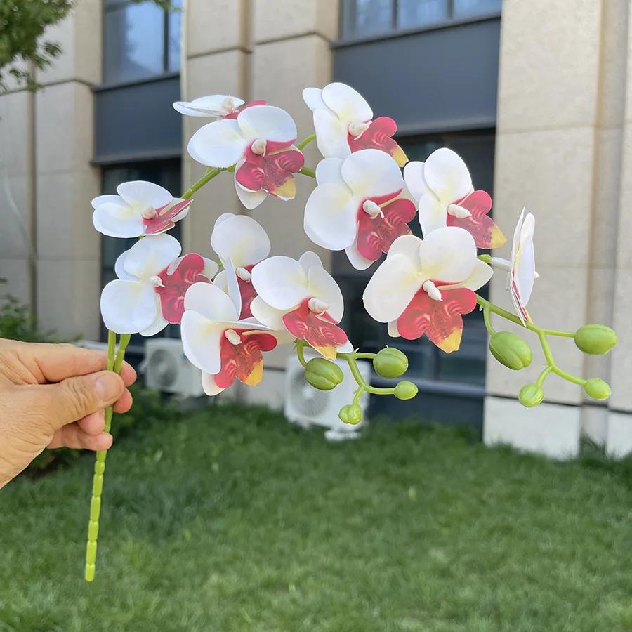 Phalaenopsis Artificial Flowers Fake Lifelike Mini Orchid Flower Stems for Wedding Event Home Decor