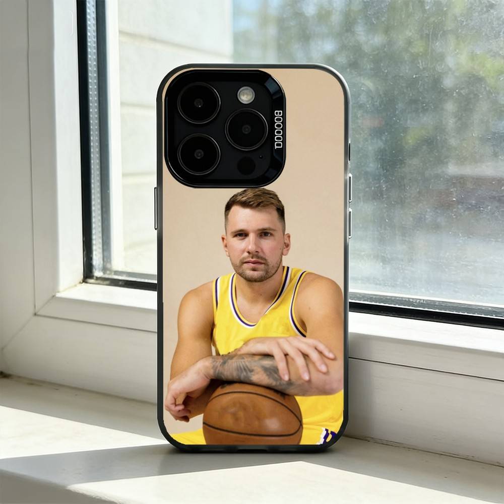 Sports Basketball Luka Doncic Phone Case For iPhone 17,16,15,14,13,12,11 Plus,Pro Max,XS,Colorful Silver Phone Case Funda Cover