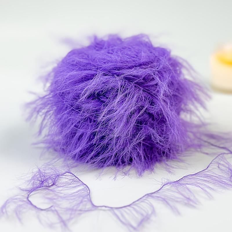 1PC Feather Sweater Nylon DIY Thread Ball Hat Long Thread Scarf Handmade Doll Knitting 200M