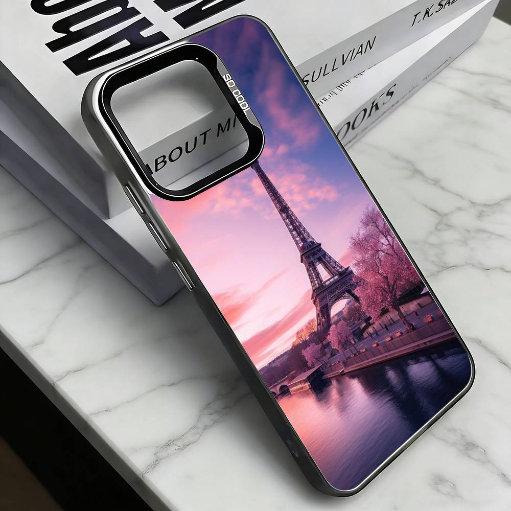 

The Eiffel Tower, France Phone Case For iPhone 17,16,15,14,13,12,11 Plus,Pro Max,XS,Colorful Silver Black Cover iPhone13PROMAX