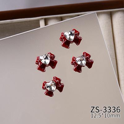 50Pcs Nail accessory - bow-shaped Nail accessory -shaped resin bow for nails Nail accessory
