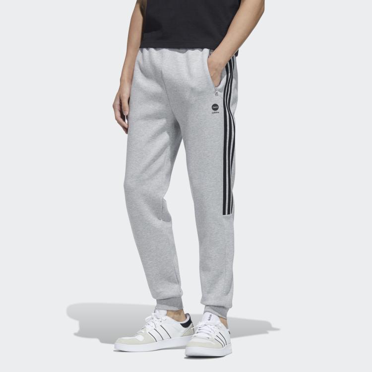 Adidas Neo Iconic 3-Stripes Tapered Thick Sweatpants Men Bottoms Grey HD4706