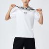 Li-Ning Sports Fashion Series Embroidered Logo Knit Breathable Short Sleeve T-Shirt Men Tops White AHSR517-1