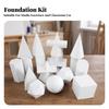 16 Pieces Plaster Study Models Matte Sketch Geometric Model Small for Classroom