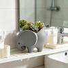 3D Printed Elephant Planter Pot, Cute Small Desktop Ornaments, Multi-Purpose Flowerpot And Pen Holder, Simple Home Office Decor