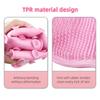 Bathroom Massage Brush and Pad Set Silicone Back Scrub Brush Non Slip Foot Washing Pad with Suction Cup Exfoliating Bath Tool