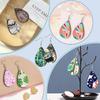 ABIY-60Pcs Sublimation Blank Earrings Unfinished Teardrop Heat Transfer Printing Earrings Pendant for Jewelry DIY Making