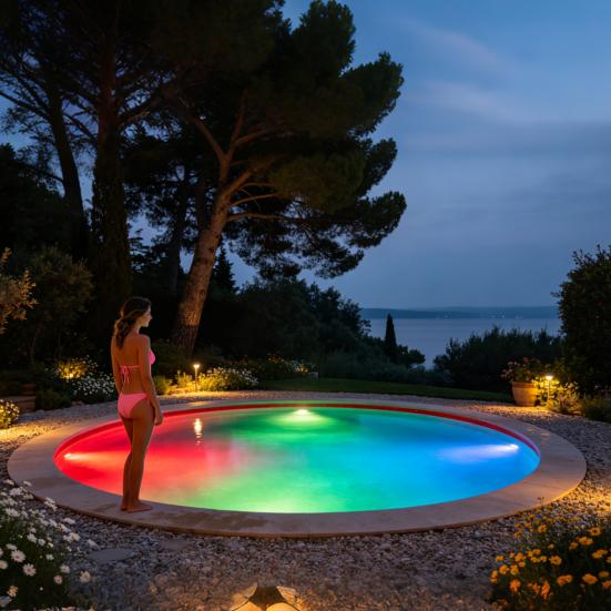 Solar Swimming Pool Light IP68 Waterproof Inground Above Ground Pool LED Lamp Solar Powered Submersible Pool Light with Remote