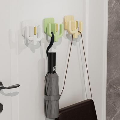 10cm Slipper Rack Cactus Shape Space Saving Wall Mounted Slipper Hook Strong Load-Bearing Bathroom Slipper Holder Organizer Tool
