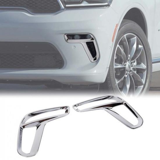 

Chrome Front Fog Light Lamp Cover Trim Frame For Dodge Durango + Exterior