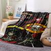 Guns N' Roses Rock band printing Flannel Blanket Bedroom Sofa Camping Warm blanket Gifts for family and friends-MJ002