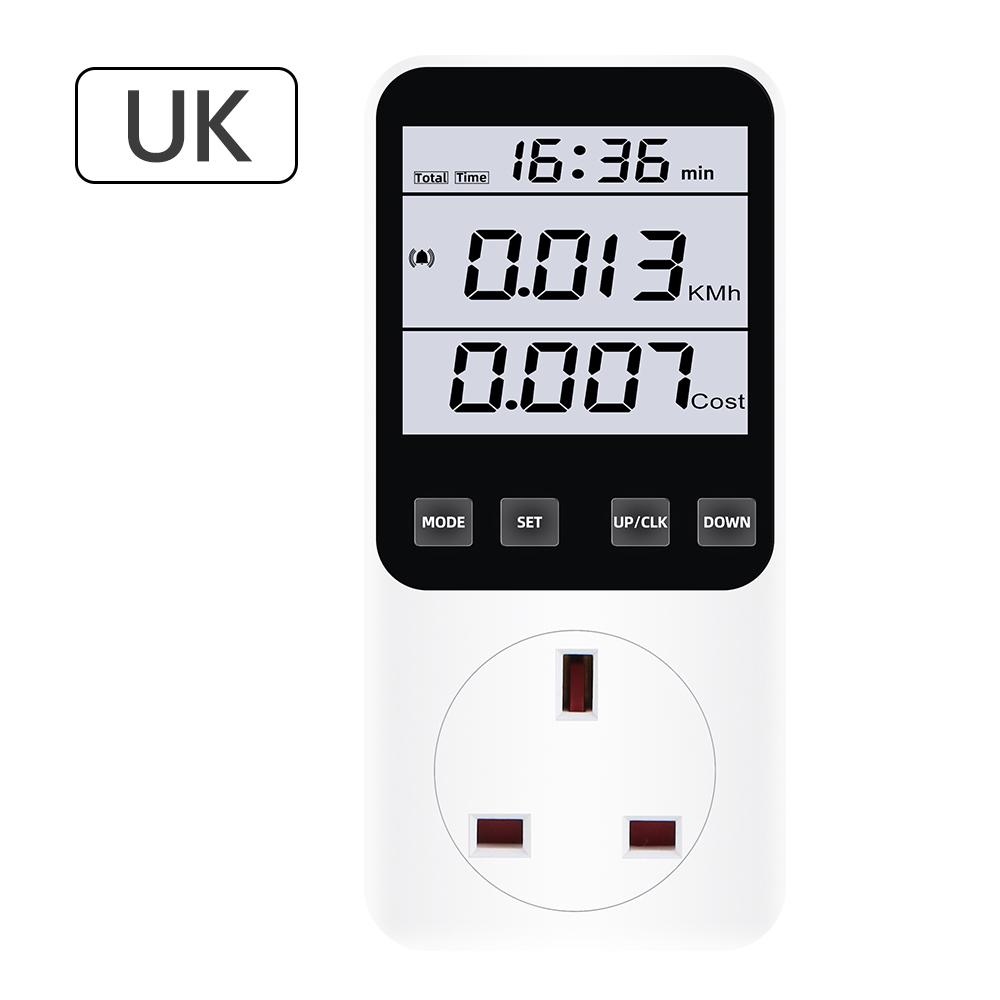 

EU Plug AC Power Meter Socket 220V Digital Voltmeter Wattmeter Consumption Watt Energy Meter Electricity Cost Analyzer Monitor