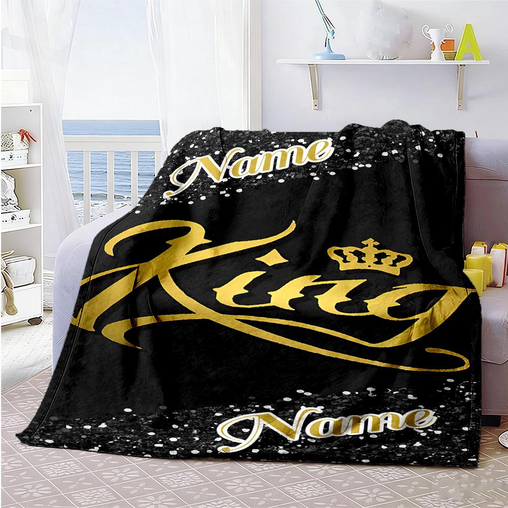 Personalized Text Blanket Gift Personalized Blanket Soft & Cozy Throw For Bed Sofa Home Decor Couch Four Seasons Multipurpose