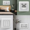 EU Standard Single Power Socket Switch Usb Wall Sockets Double Sockets 86 Type Wall Sockets TV Telephone Sockets