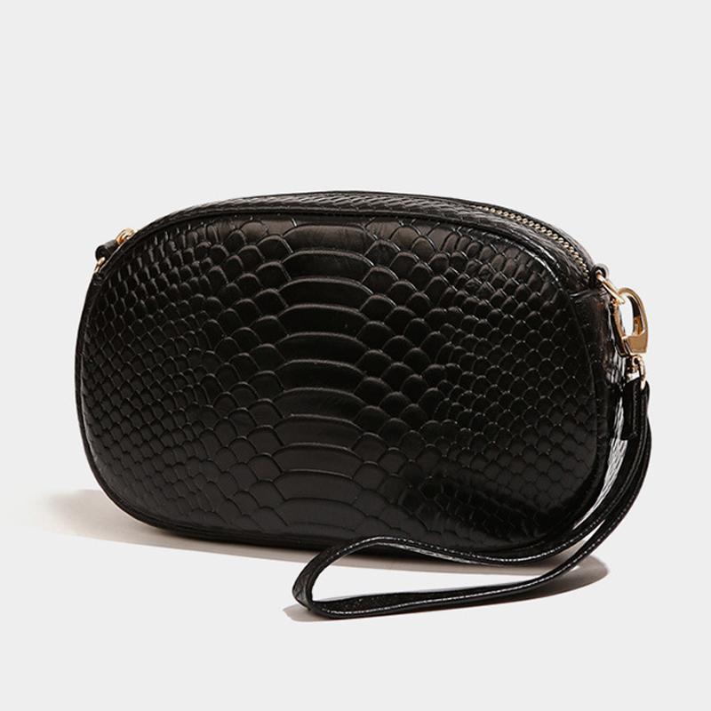 One-shoulder Messenger Women's Bag Crocodile Pattern First Layer Cowhide