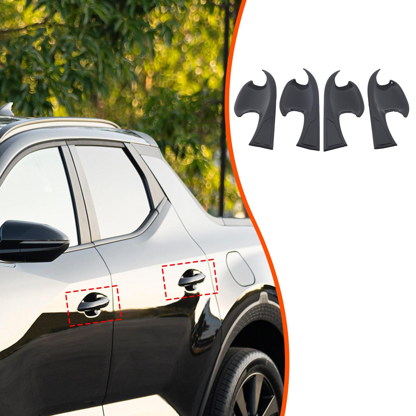 Glossy Black Outer Door Handle Bowl Trim Cover For Hyundai Santa Cruz +