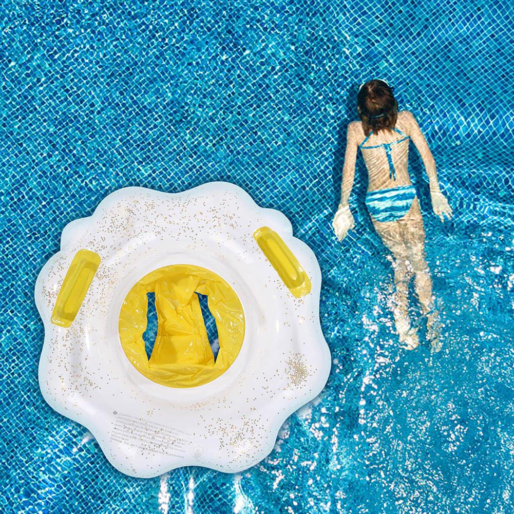 Thickened Sequin Flower Swimming  Seat Swim Ring For  Child Beginners