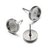 10 pezzi 6/8/10mm Acciaio Inossidabile Orecchini a Perno Vassoio Base per Orecchini Cabochon per Orecchini Gioielli Fai da Te Accessori per Orecchie