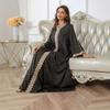 Women's Muslim Robe Gold-plated Simple Lace Slim Muslim Dress