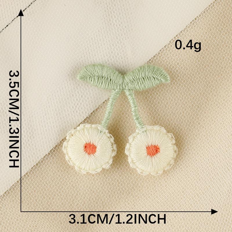 Computer Embroidery Label Hair Accessories Accessories Cherry Lace Embroidery Stickers Diy Patches Clothing Accessories Cloth Labels Cloth Stickers