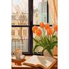 Coffee Shop City Bakery Illustration Croissants and Cookies Art Poster Canvas Painting Wall Print Picture for Kitchen Home Decor
