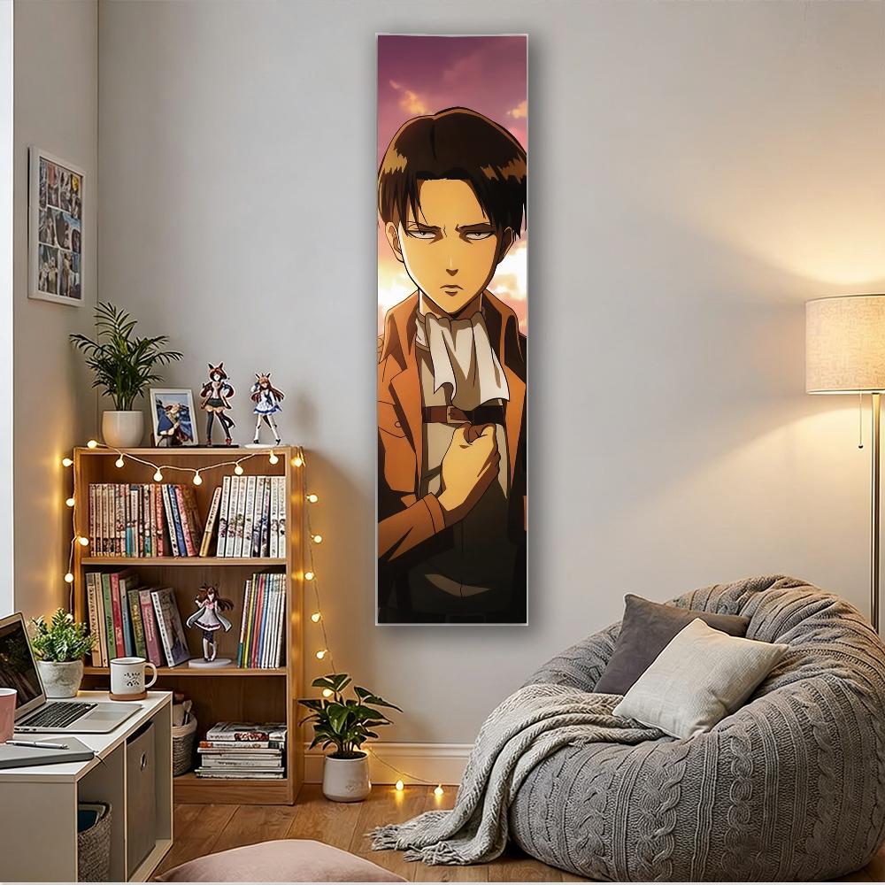 Cool Anime Soldier Vertical Tapestry Wall Hanging for Bedroom Decor Flat Print Manga Warrior Fabric Poster Dorm Gift