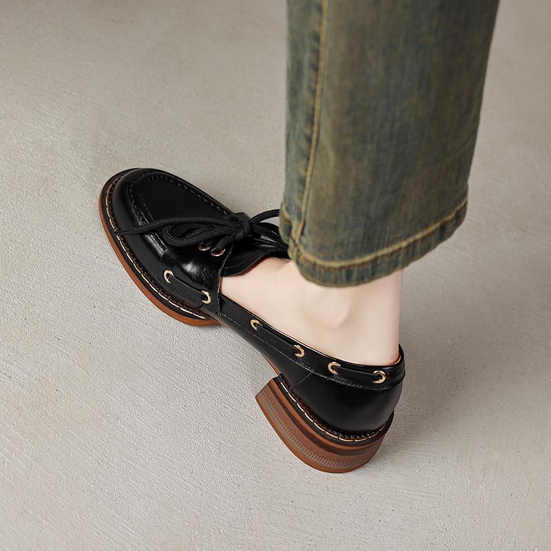 Fashion 2025 New Spring Women Pumps Shoes for Women French Round Toe Low Heel Loafers Chunky Heels Ladies Shoes Gladiator Oxford Shoes
