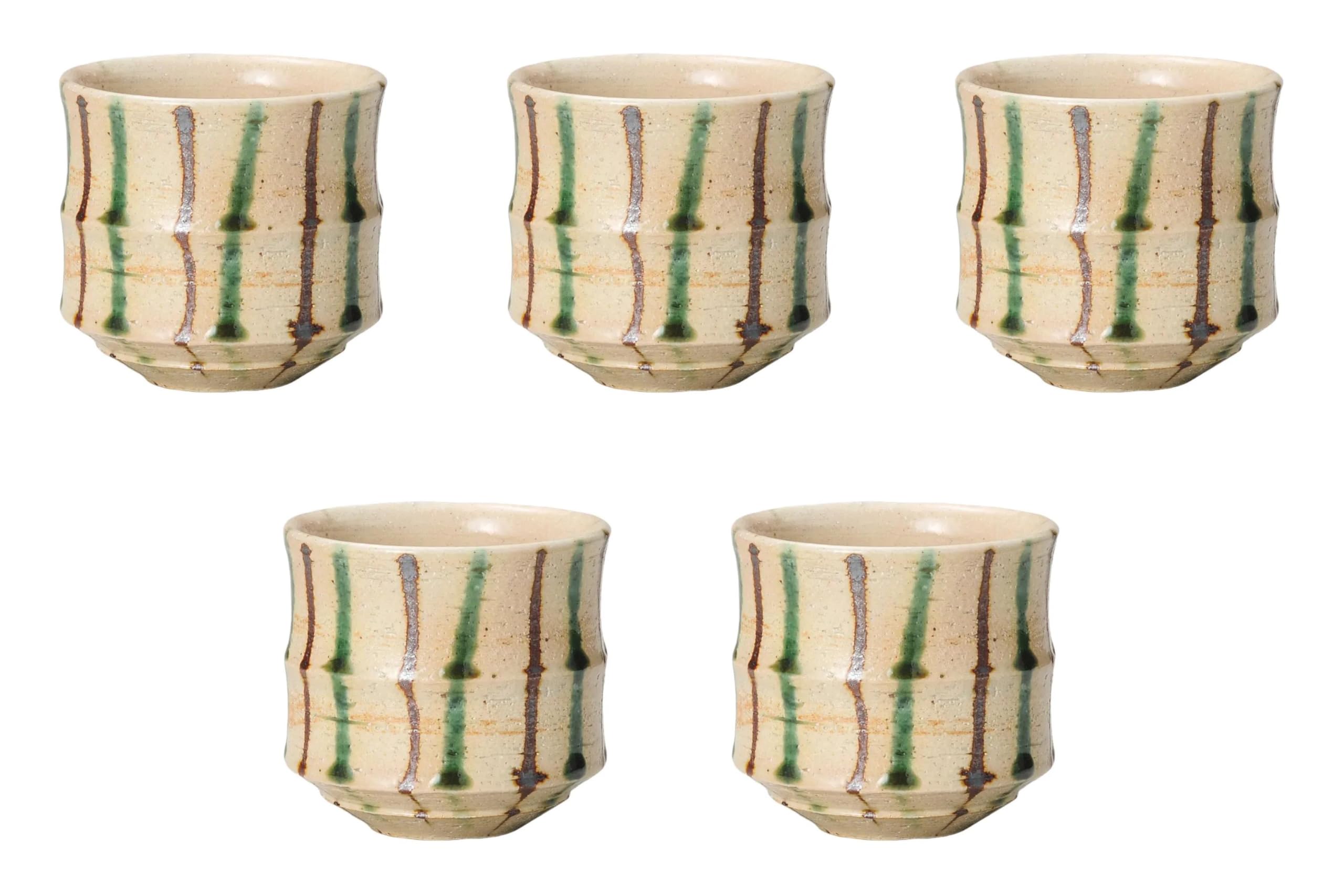 

Набор из 5 больших мисок Oribe Tokusa Kiritate x см Rock Ceramic Setomonohonpo [8,8 8,2 (290 куб.см)] Чашки, (Фаянсовая посуда)