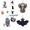 Acrylic Car Flat Hanging Interior Pendant Bat Black Cat Bag Ornaments Home Decor