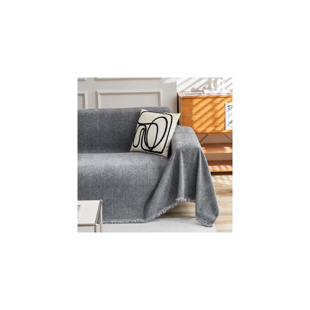 VENTOYA Sofa Cover [Slip-Resistant, Water-Repellent] Chenille Multi-Cover Sofa Cover, Suitable for